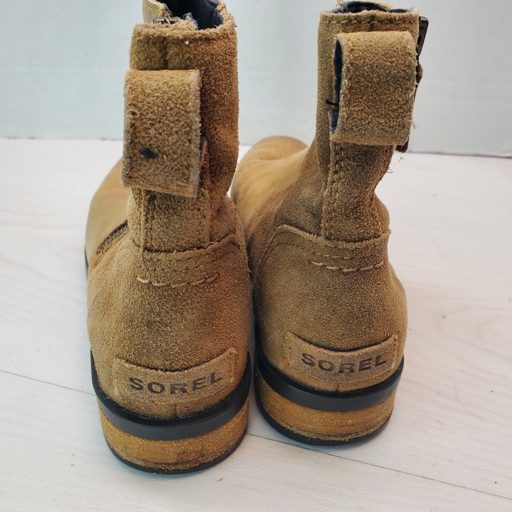 Sorel Phoenix Zip Waterproof Leather Suede Ankle Boots Wmn 7 City-Ready Gorpcore - Picture 4 of 11